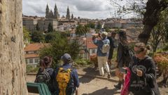 Turistas en Santiago de Compostela