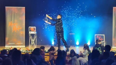 El mago ferrolano Magic Mateo en una de sus actuaciones, el pasado enero.