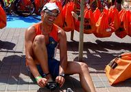 Hilario Arias, al t�rmino del Iroman que disput� en Palma de Mallorca
