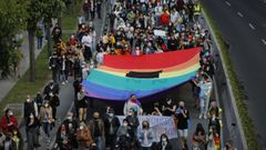 Imagen de la ltima manifestacin de repulsa contra el crimen de Samuel celebrada en A Corua el 11 de julio.