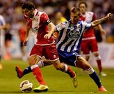 Roberto Trashorras, en el partido contra el Rayo de esta temporada. 