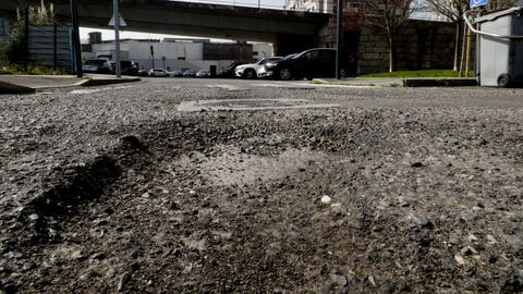 Estado del asfalto en la calle Francisco P�rez Carballo