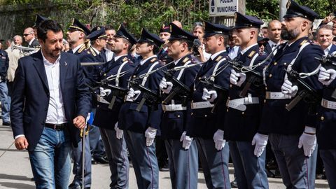 Salvini, en la nueva comisaría de Corleone