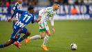 Kelechi Nwakali y Lucas durante el Ponferradina-Real Oviedo