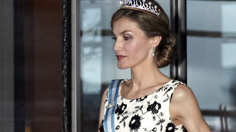 La reina Letizia en el cumplea�os de la reina Margarita de Dinamarca en abril del 2015. 