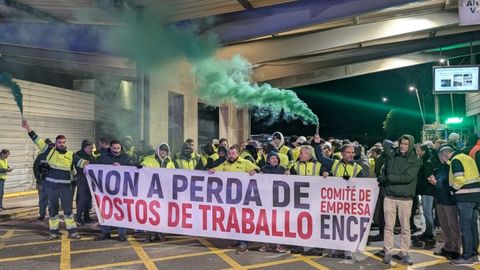Nueva jornada de huelga en Ence en Pontevedra