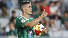 Pe�a en un partido disputado con el Racing este curso.