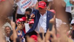 Trump, en un mitin el domingo en Las Vegas.