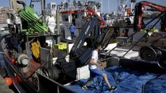 Cerqueros atracados en el puerto de A Corua, en una imagen de archivo