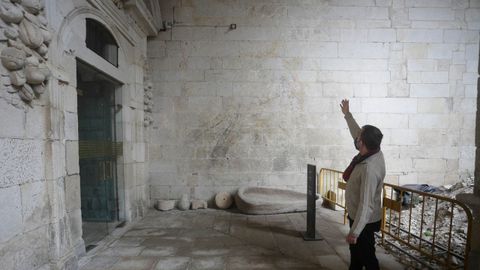 La gran montea del claustro de la Catedral, antes de ser restaurada