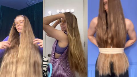 Capturas de los vdeos publicados por Jessie Cave para mostrar supelo
