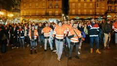 Concentracin de trabajadores del Concello de Ourense en protesta por la poltica de personal del gobierno de Jcome.