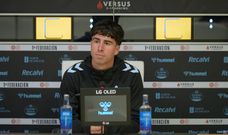 El jugador del Celta Fortuna Hugo Gonz�lez, tras el duelo ante el Osasuna Promesas.