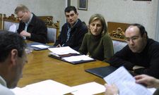 En la foto, Rozados ?derecha? durante su etapa en la corporaci�n como compa�ero de Bel�n Cachafeiro.