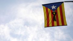 Estelada de luto en Barcelona