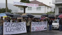 A los vecinos de Reza la lucha contra la depuradora les ha costado m�s de dos d�cadas de litigios y de movilizaciones (en la imagen, una del 2008).
