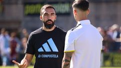 Carlos de Lerma, antes del choque ante el Portugalete.