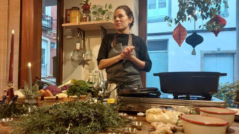 Noem� Gallego ha impartido varios cursos este a�o, de platos vegetarianos, panes y el �ltimo, de cocina del sur de la India