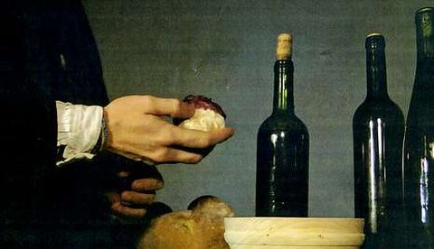 Esta imagen ilustra el cartel del documental de Ana Lois sobre los <span lang= gl >pastequeiros</span> sanadores de Tomeza.