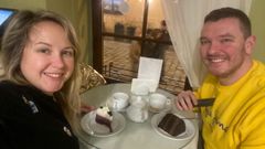 Mariia y Oleg, en una imagen tomada durante los d�as de su reencuentro en Le�polis