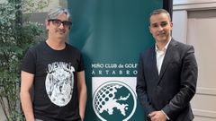 Diego Gonzlez Rivas (presidente de la fundacin) junto a Miguel Salgado Corral (tesorero y vicepresidente del Mio Club de Golf rtabro).