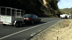 Un tramo de la carretera C-533, en la que se produjo el accidente