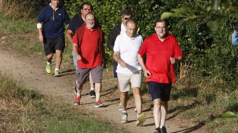 Mariano Rajoy, en su recorrido por la ruta del r�o Umia