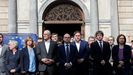 Concentraci�n del Govern y de Ada Colau en favor de Jordi Sanchez y de Jordi Cuixart