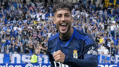 V�ctor Camarasa, tras una victoria del Real Oviedo