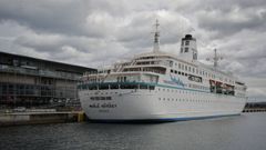 El crucero-escuela World Odyssey, atracado este lunes en el muelle de Trasatl�nticos