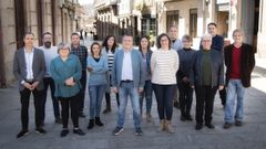 Mar&iacute;a Cabaco, tercera por la izquierda, con otros compa&ntilde;eros del BNG de Celanova.