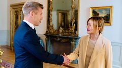 Meloni recibi� al primer ministro electo de Hungr�a, P�ter Magyar.