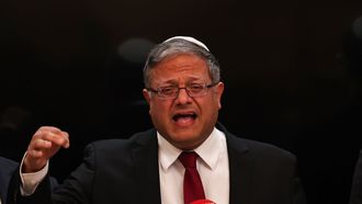 El ministro israel de Seguridad Nacional, Itamar Ben-Gvir, durante una declaracin a los medios de comunicacin en la sede de su ministerio en Jerusaln, el pasado mes de enero