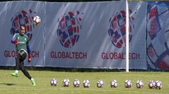 Esteban en un entrenamiento