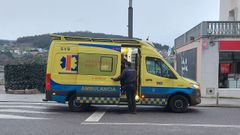 El var�n herido fue trasladado en ambulancia