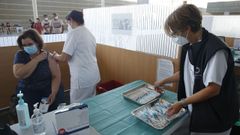 Vacunaci�n contra el covid en el recinto recinto de Pontevedra