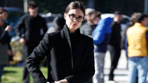 Paz Vega en el Tanatorio Parcesa La Paz de Tres Cantos.