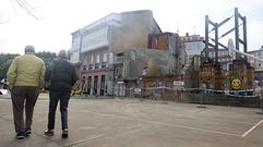 Imagen diurna de la Praza Vella tomada hace unos d�as.