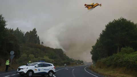 Incendio que afect� en el mes de junio a la parroquia xermadesa de Roupar