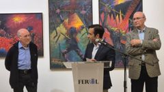 Braxe, el alcalde y el concejal de Cultura, en la inauguraci�n de la exposici�n el viernes