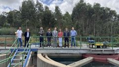 �ngeles V�zquez y Jes�s V�zquez Almui�a,visitaron la depuradora de Baiona en la que se van a hacer obras