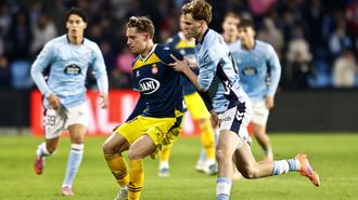Williot Swedberg, durante el Celta-Espanyol de la primera vuelta en Bala�dos.