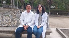 Giancarlo Bolledi y Laura Ad�n estudian cuarto de Medicina