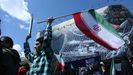 Manifestante a favor del r�gimen iran� en Teher�n.