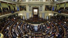 Una vista del hemiciclo del Congreso de los Diputados.