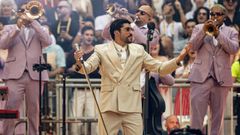 El cantante puertorrique�o Bad Bunny durante uno de sus conciertos en Espa�a.