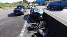 Choque frontal en la autopista en Vigo