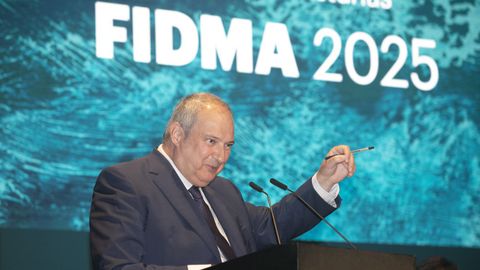 El ministro de Industria y Turismo, Jordi Hereu, interviene durante la inauguracin de la Feria de Muestras de Gijn