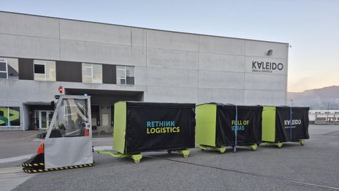 El veh�culo aut�nomo de Kaleido operando en las instalaciones de O Porri�o.