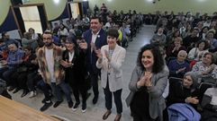 Manuel Luaces, Luc�a Rodr�guez, Emilio S�nchez, Ana Pont�n y Rosana Prieto, en el acto de este martes en Monforte